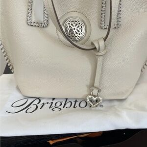 Brighton Cream Leather Tote Bag Ferrara